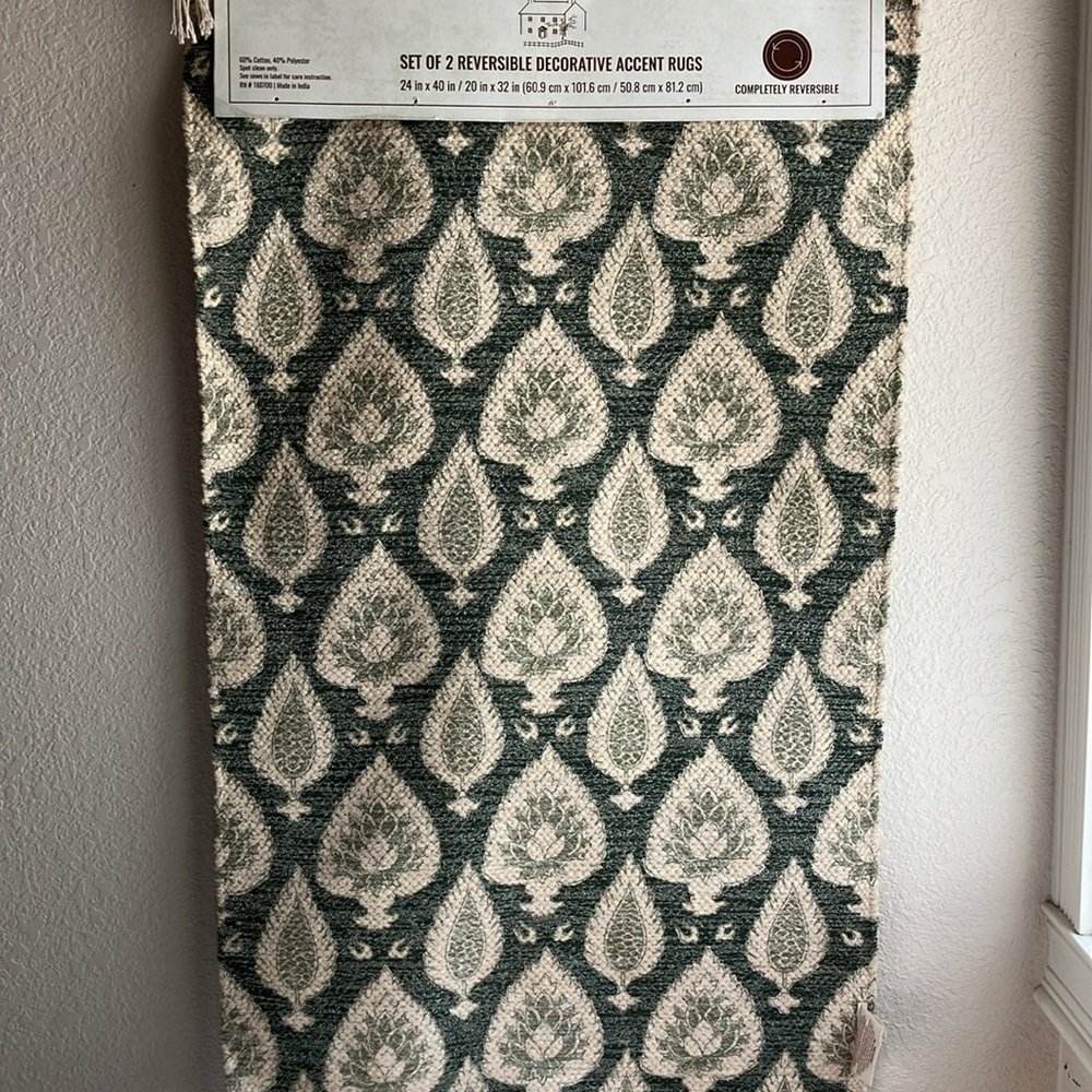 The Farmhouse by Rachel Ashwell Set of 2 Reversible Decorative Accent Rugs (NWT) - Picture 6 of 12